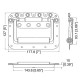 Large Black Shallow Recessed Flip Handle